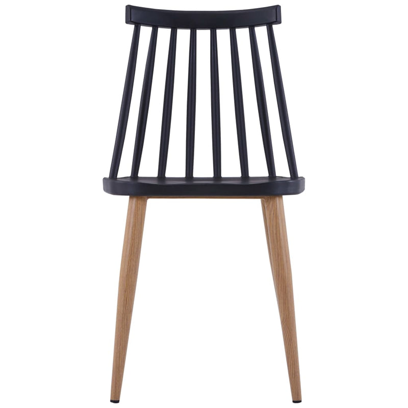 Dining Chairs 2 pcs Black Plastic