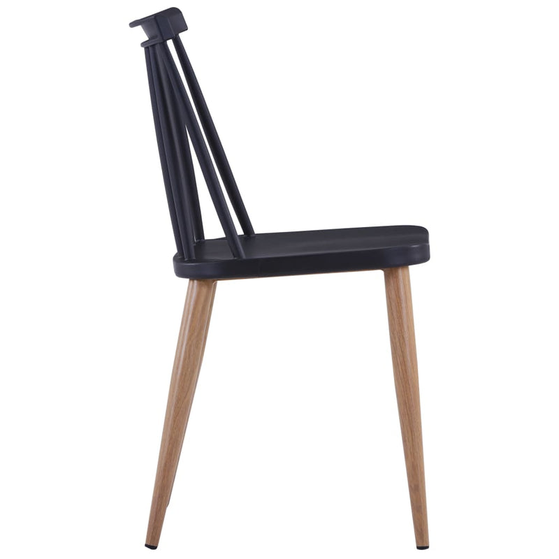 Dining Chairs 2 pcs Black Plastic