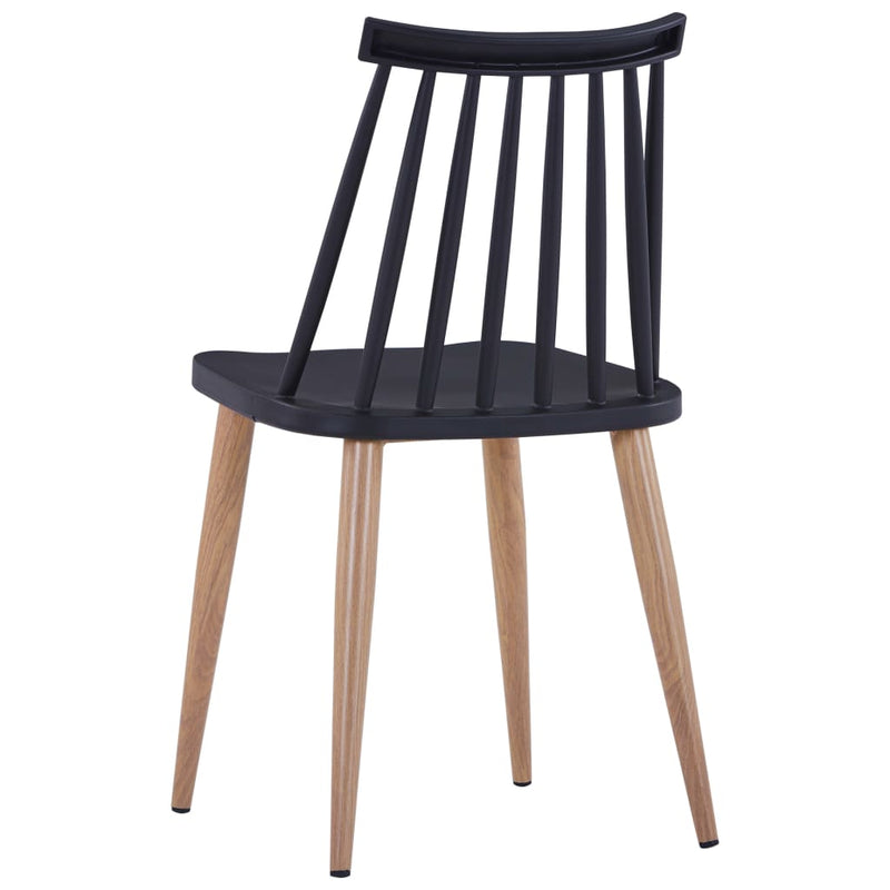 Dining Chairs 2 pcs Black Plastic