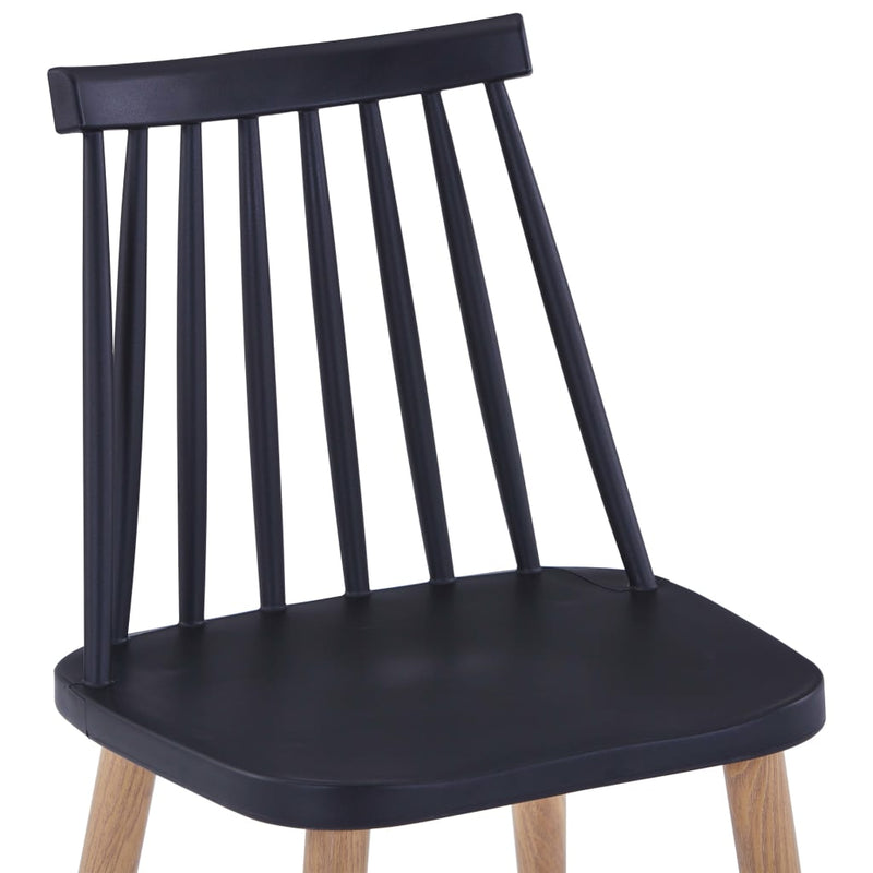 Dining Chairs 2 pcs Black Plastic