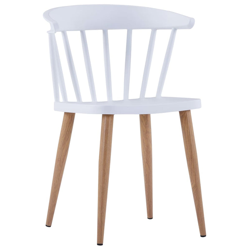 Dining Chairs 2 pcs White Plastic