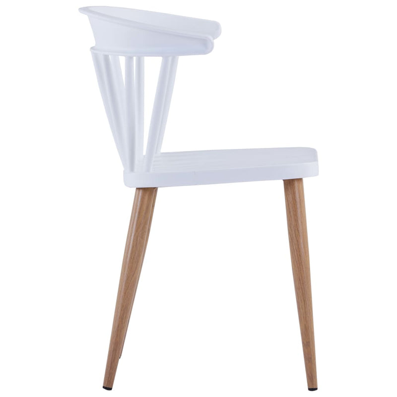 Dining Chairs 2 pcs White Plastic