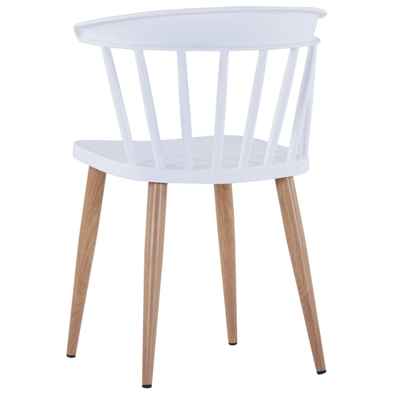 Dining Chairs 2 pcs White Plastic