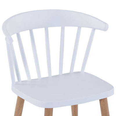 Dining Chairs 2 pcs White Plastic