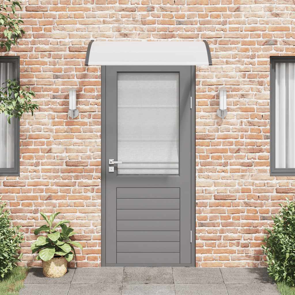 vidaXL Door Canopy | Black and Transparent 3
