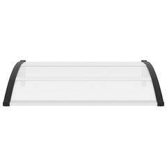 vidaXL Door Canopy | Black and Transparent 4