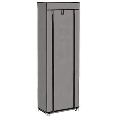 vidaXL Shoe Cabinet | Grey | Powder coated tubes and non-woven fabric | Medium 2