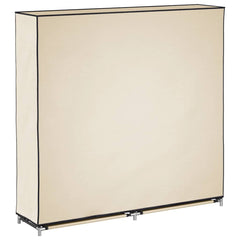 vidaXL Shoe Cabinet with Cover Cream 115x28x110 cm Fabric 6