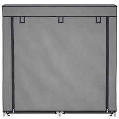 vidaXL Shoe Cabinet with Cover Grey 115x28x110 cm Fabric 4