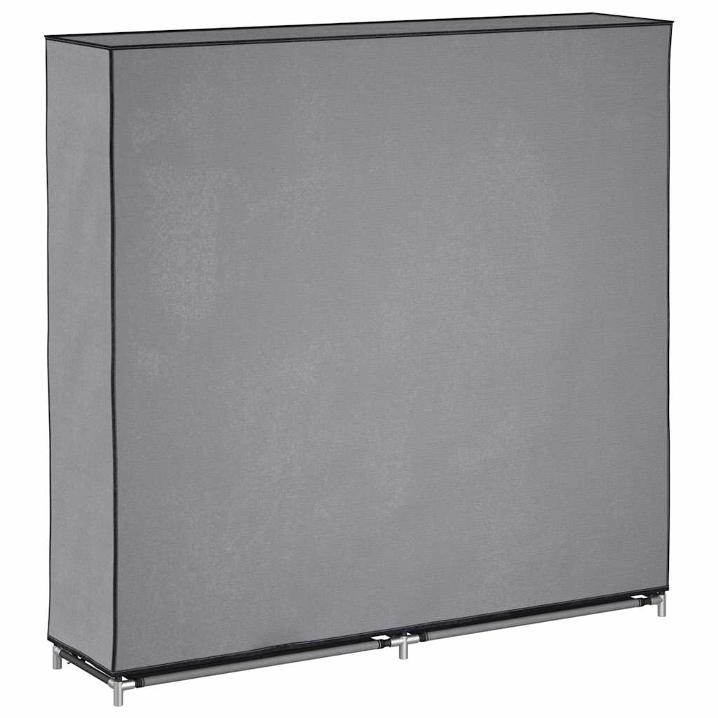 vidaXL Shoe Cabinet with Cover Grey 115x28x110 cm Fabric 6