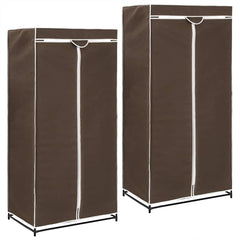 282442 vidaXL Wardrobes 2 pcs Brown 75x50x160 cm 1