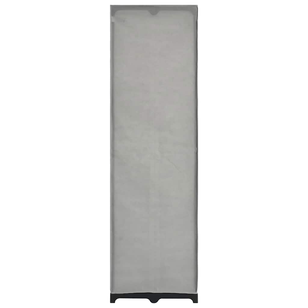 vidaXL Wardrobe | Grey, Multicolour | Polyester, Iron | Medium | Collapsible 5