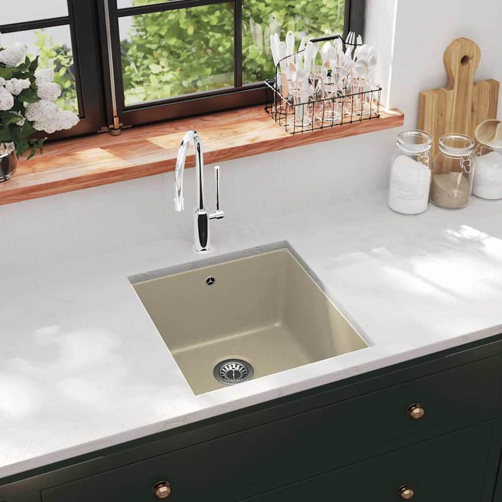 Granite Kitchen Sink Single Basin Beige