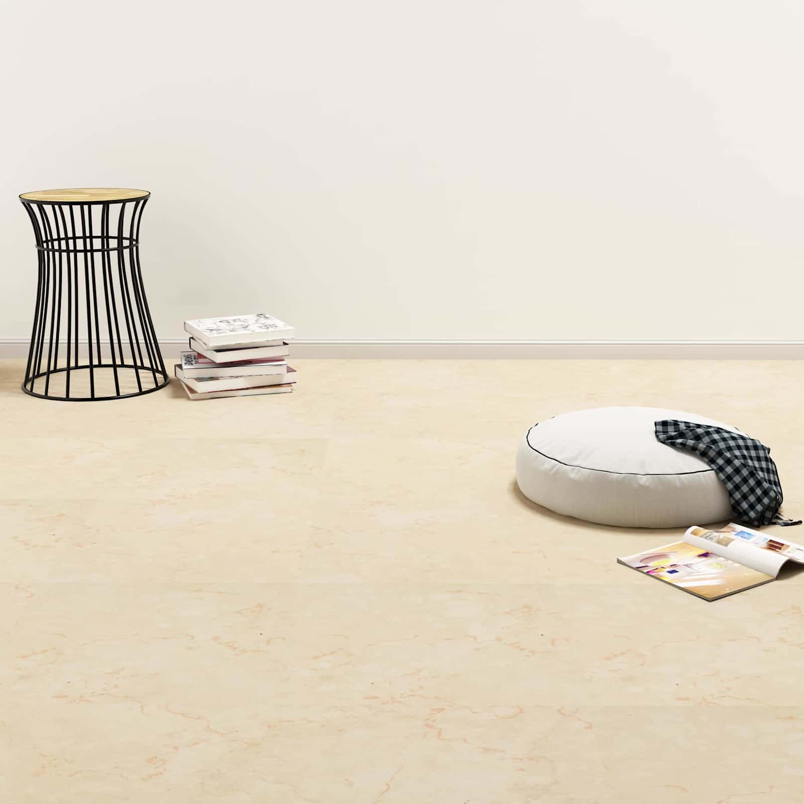 vidaXL Flooring Planks Dark Beige 5.11 m² 55 pcs PVC 1