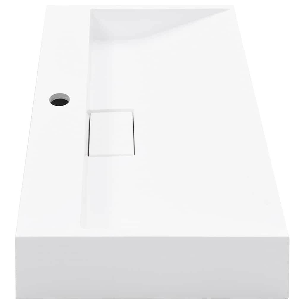 Wash Basin Mineral Cast/Marble Cast White Standard 60 cm 11 cm 38 cm