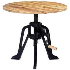 Side Table Cast Iron 60x(42-63) 46-63 cm Solid mango wood