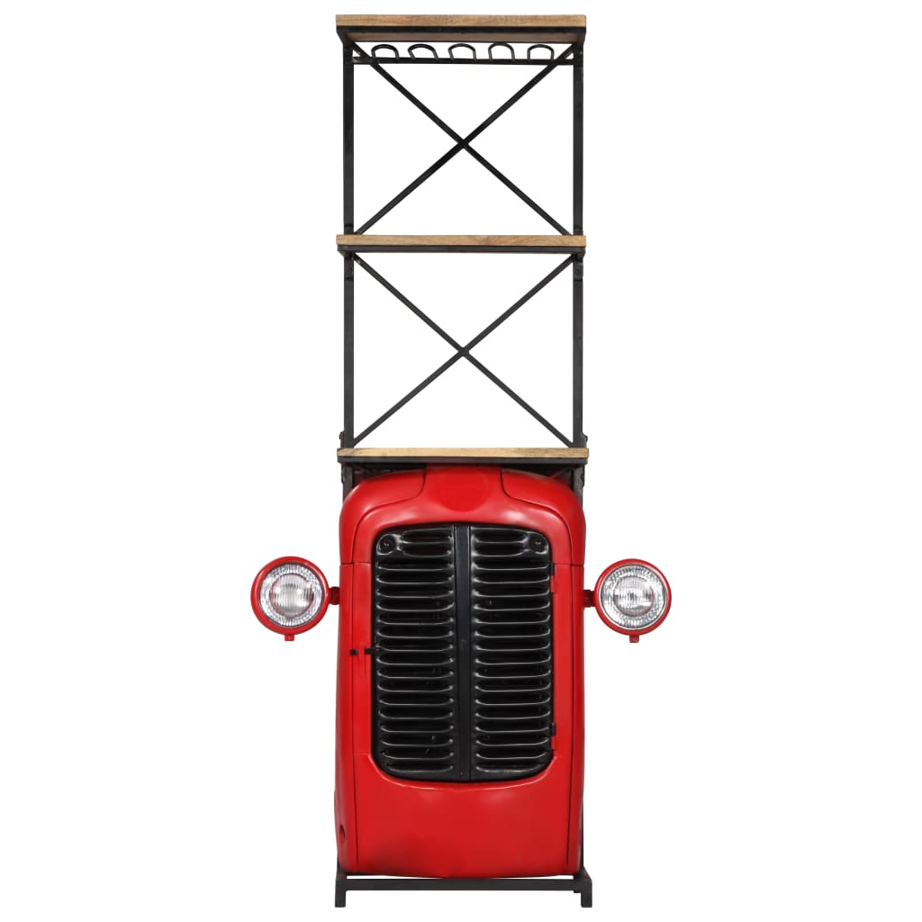 vidaXL Tractor Wine Cabinet 49x31x172 cm Solid Mango Wood 2