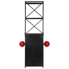 vidaXL Tractor Wine Cabinet 49x31x172 cm Solid Mango Wood 4