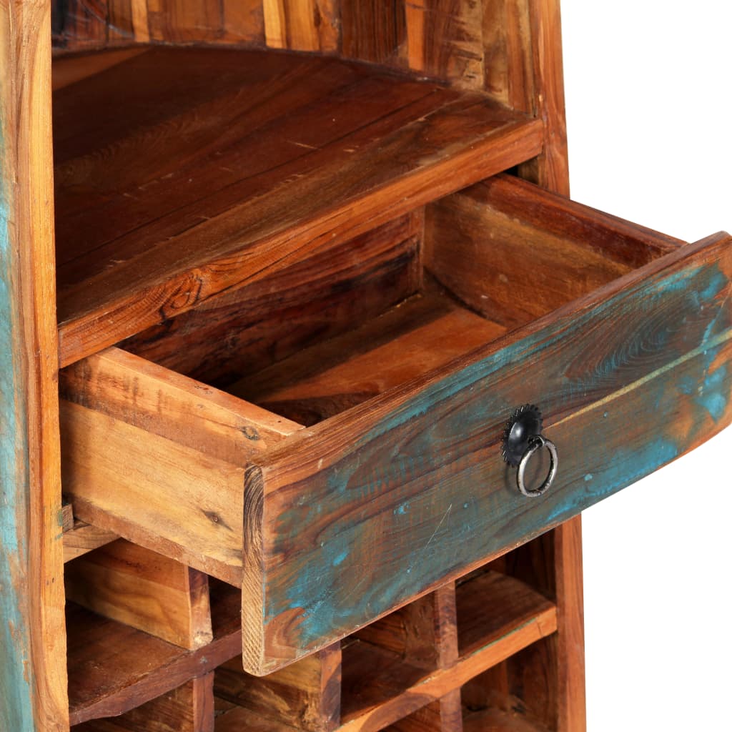 vidaXL Wine Rack 50x40x180 cm Solid Reclaimed Wood 6