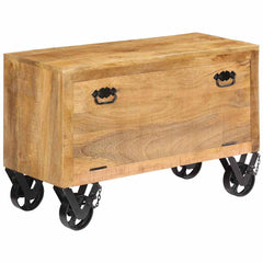 vidaXL Shoe Cabinet | Natural Mango Wood | Solid Mango Wood | Medium 2