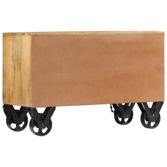 vidaXL Shoe Cabinet | Natural Mango Wood | Solid Mango Wood | Medium 5
