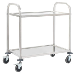 vidaXL 2-Tier Kitchen Trolley 95x45x83.5 cm Stainless Steel 1