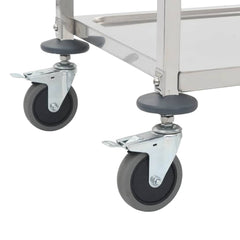 2-Tier Kitchen Trolley 95x45x83.5 cm Stainless Steel 2 tiers