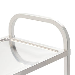 2-Tier Kitchen Trolley 96.5x55x90 cm Stainless Steel 107 cm 125 cm 4 tiers