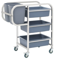 50918 vidaXL Kitchen Cart with Plastic Containers 82x43,5x93 cm 1
