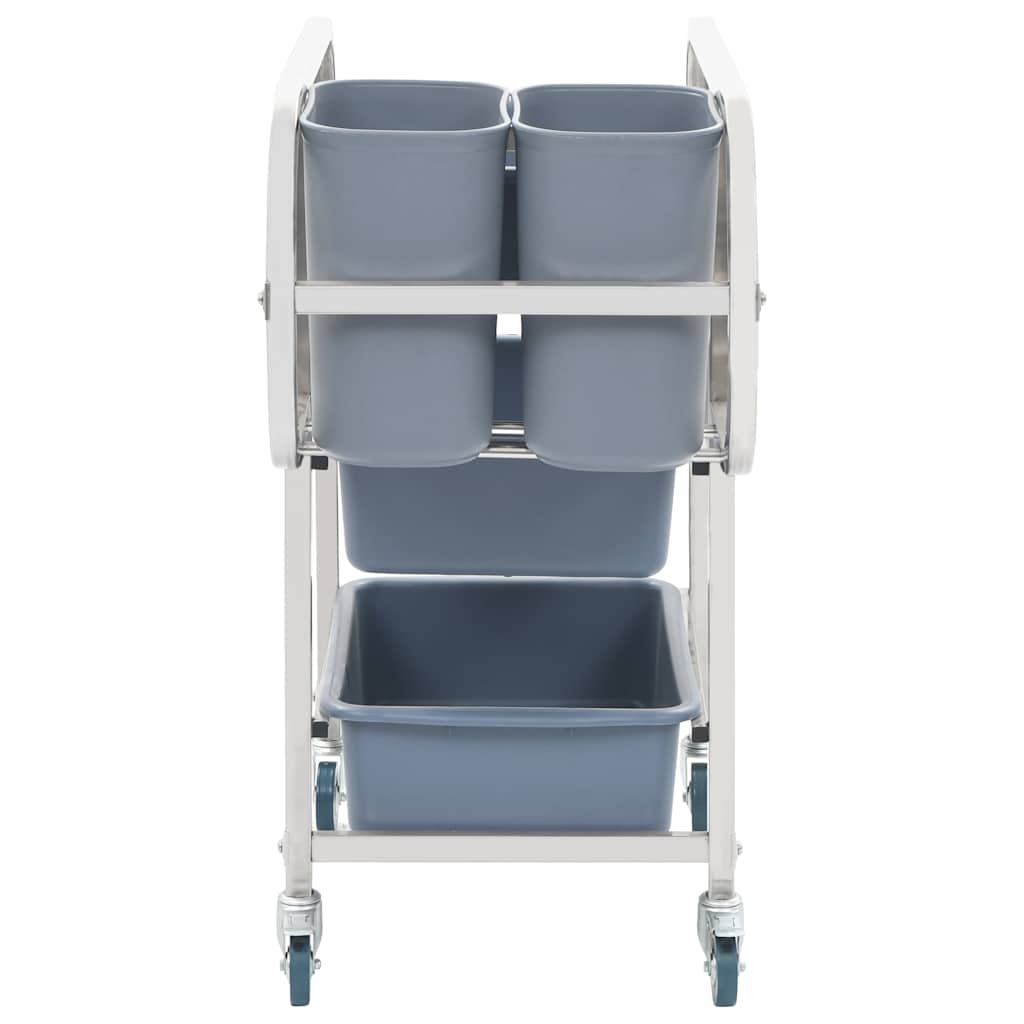 50918 vidaXL Kitchen Cart with Plastic Containers 82x43,5x93 cm 3
