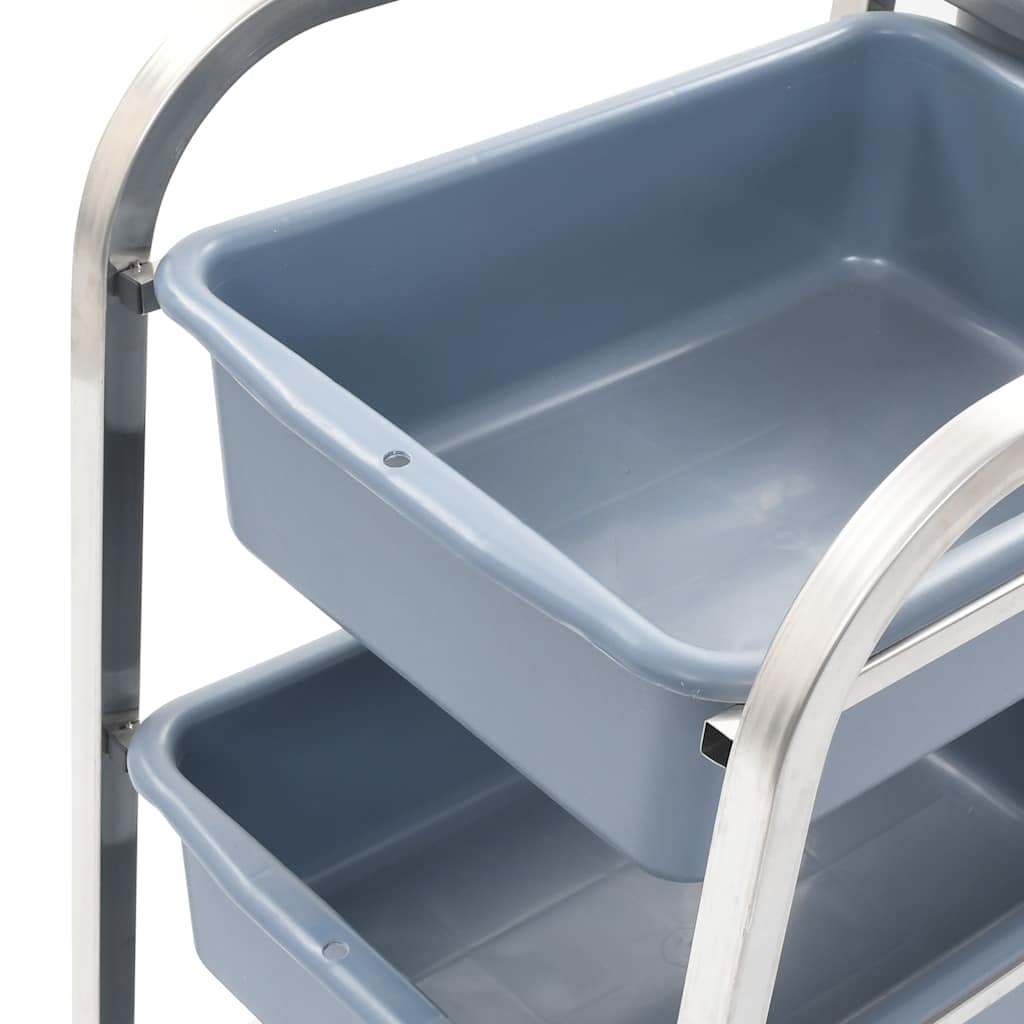 50918 vidaXL Kitchen Cart with Plastic Containers 82x43,5x93 cm 4