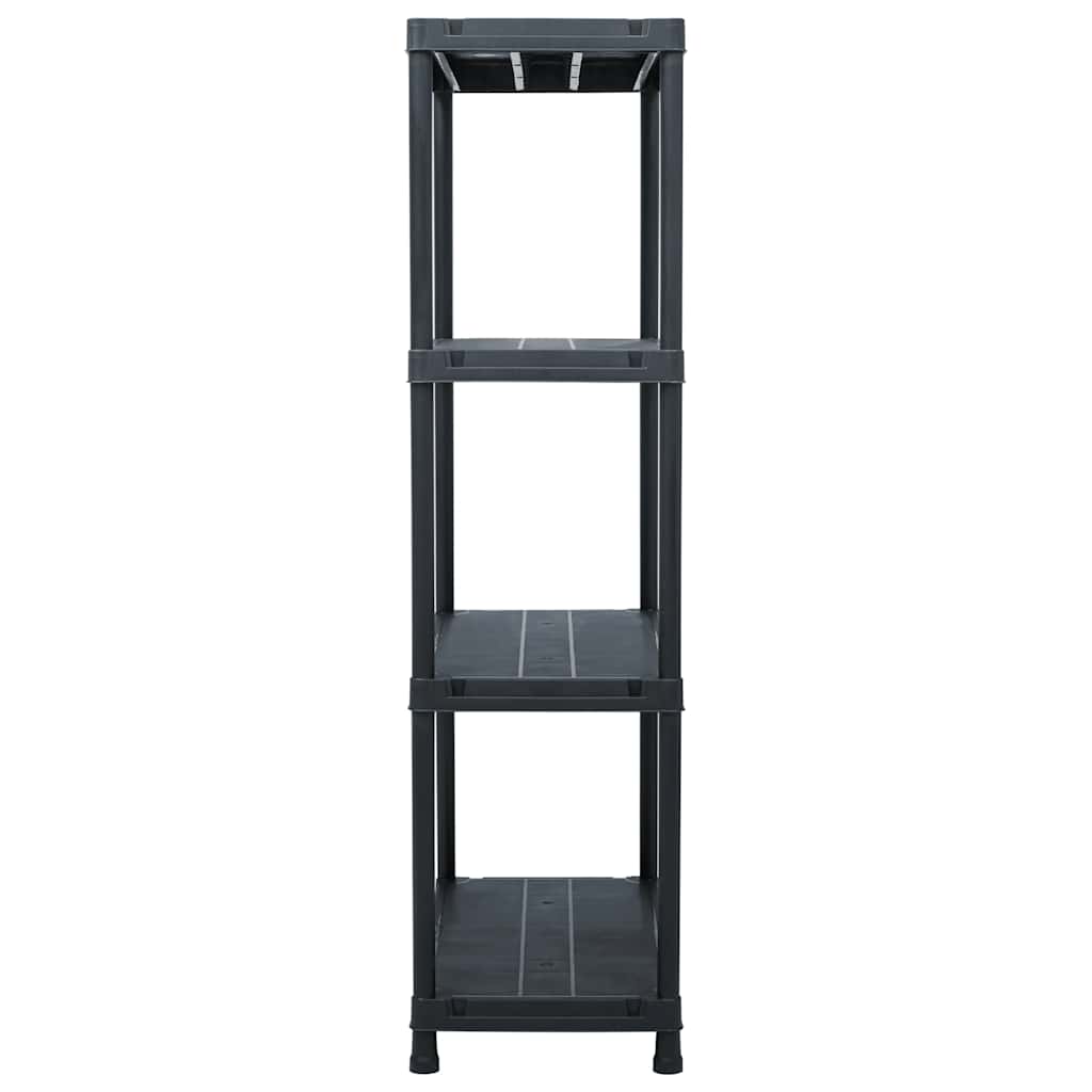 Storage Shelf Racks Black Plastic Height 138 cm 60 cm 30 cm 2