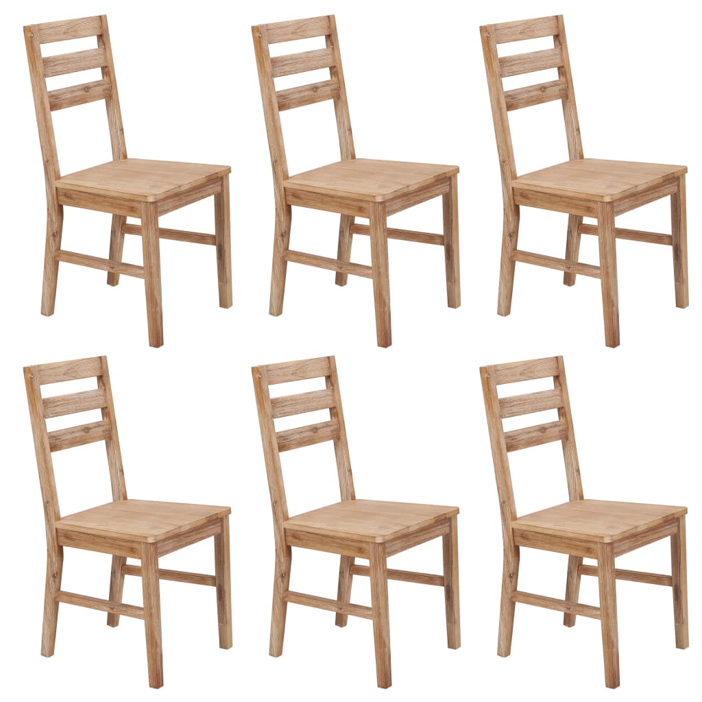 vidaXL Dining Chairs 6 pcs Solid Acacia Wood 1
