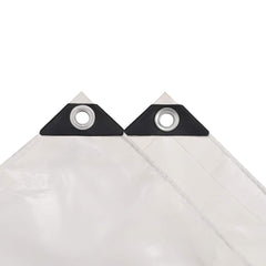 vidaXL Tarpaulins White 1.5 x 6 m Canvas with PVC Coating 4