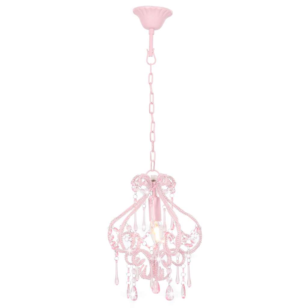 vidaXL Ceiling Light | Pink | Metal, Acrylic | 24 cm x 32 cm | Chandelier 3