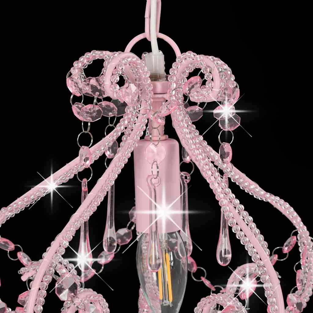 vidaXL Ceiling Light | Pink | Metal, Acrylic | 24 cm x 32 cm | Chandelier 5