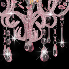 vidaXL Ceiling Light | Pink | Metal, Acrylic | 24 cm x 32 cm | Chandelier 6