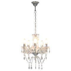 vidaXL Chandelier | Silver and Transparent | Metal, Acrylic | Medium 2
