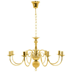 Chandelier 8 x E14 Bulbs Gold