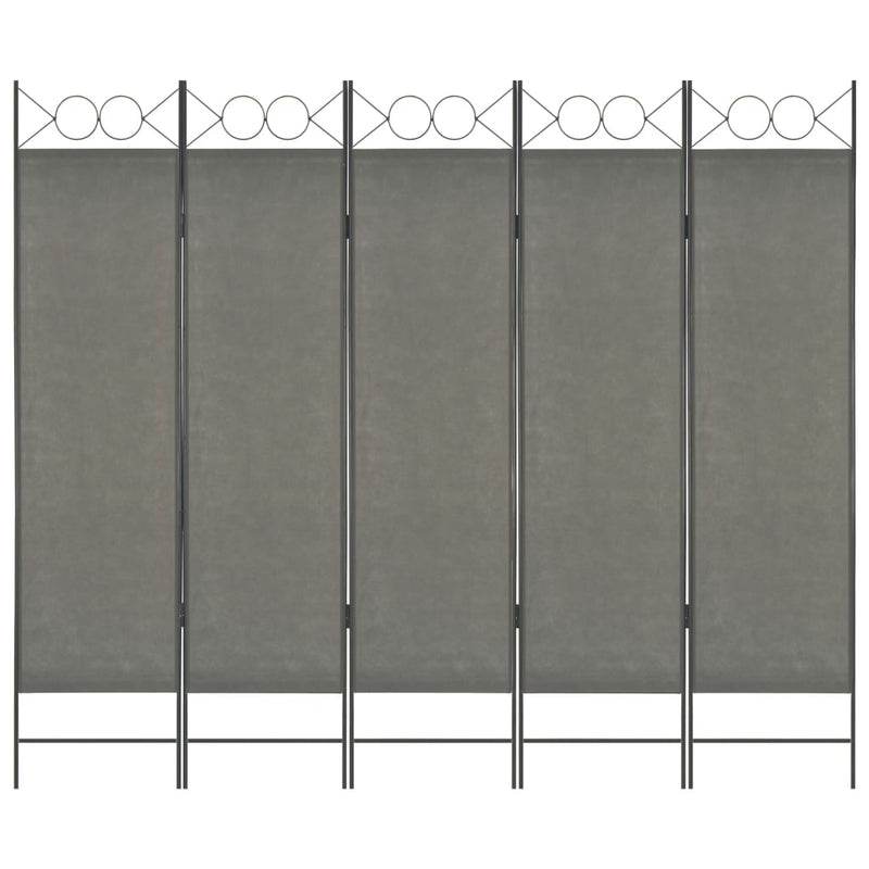 5-Panel Room Divider Anthracite 200x180 cm