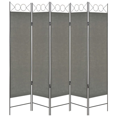 5-Panel Room Divider Anthracite 200x180 cm