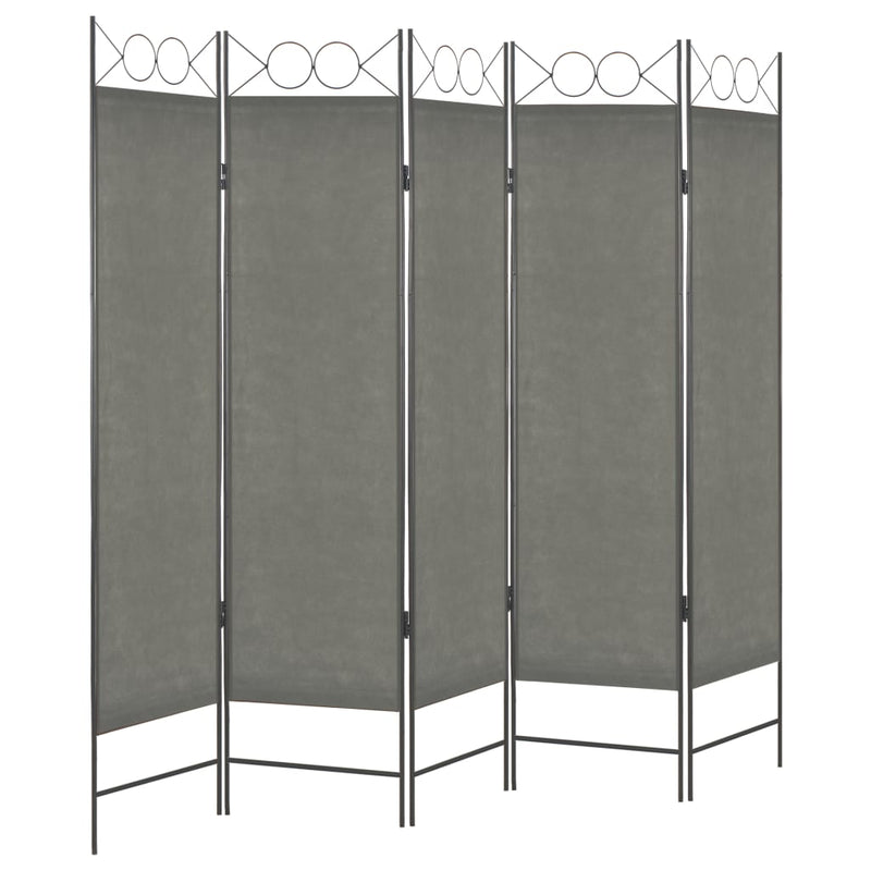 5-Panel Room Divider Anthracite 200x180 cm