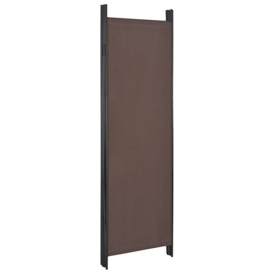 5-Panel Room Divider Brown 250x180 cm