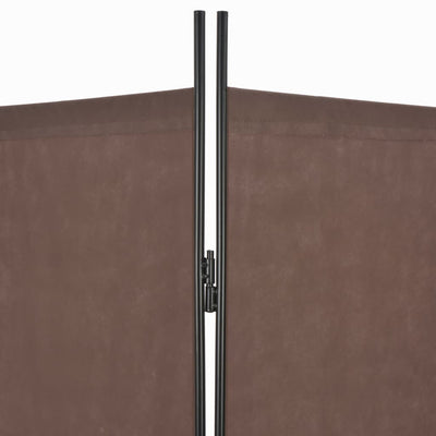 5-Panel Room Divider Brown 250x180 cm