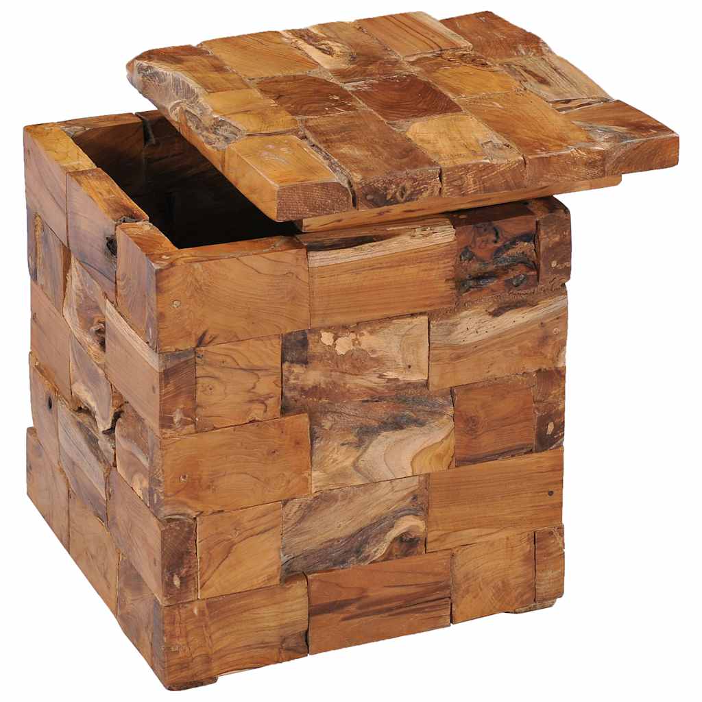 281654 vidaXL Storage Stool Solid Teak Wood 2