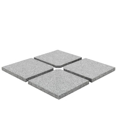vidaXL Umbrella Weight Plates 4 pcs Grey Granite Square 100 kg 2