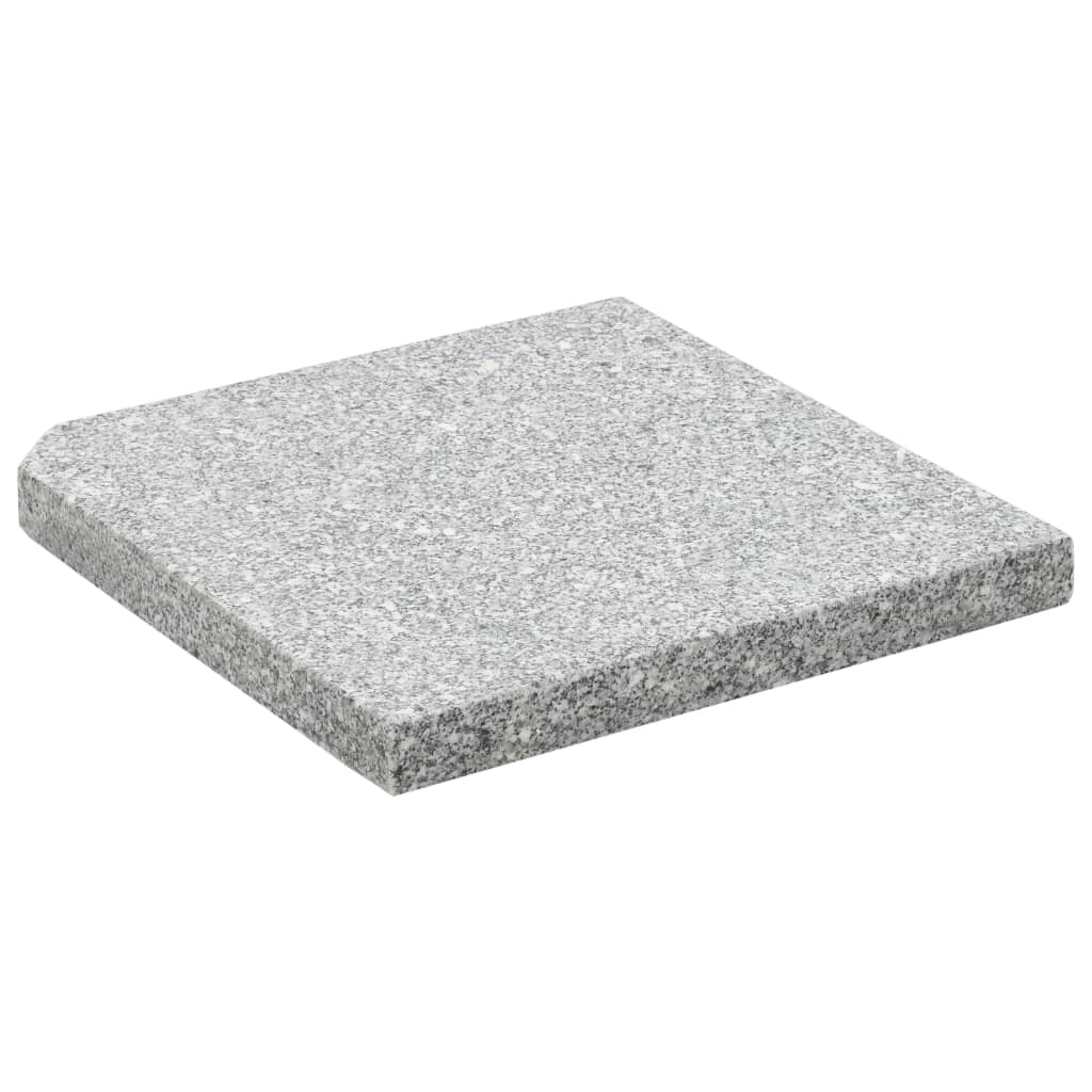 vidaXL Umbrella Weight Plates 4 pcs Grey Granite Square 100 kg 4