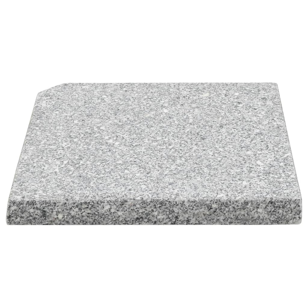 vidaXL Umbrella Weight Plates 4 pcs Grey Granite Square 100 kg 5