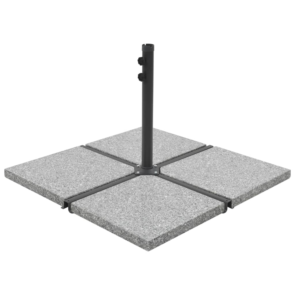 vidaXL Umbrella Weight Plates 4 pcs Grey Granite Square 100 kg 1