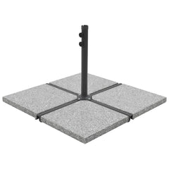 vidaXL Umbrella Weight Plates 4 pcs Grey Granite Square 100 kg 1